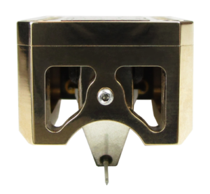 Audio Musikraft Phono Cartridge Gold Plated Mirror Polished Bronze Series Nitro 1 (front view)