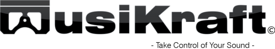 Audio MusiKraft Horizontal Black Logo